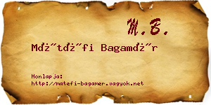 Mátéfi Bagamér névjegykártya